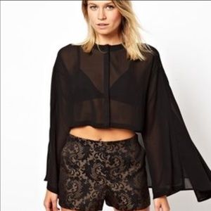 ASOS Cropped Cape Blouse